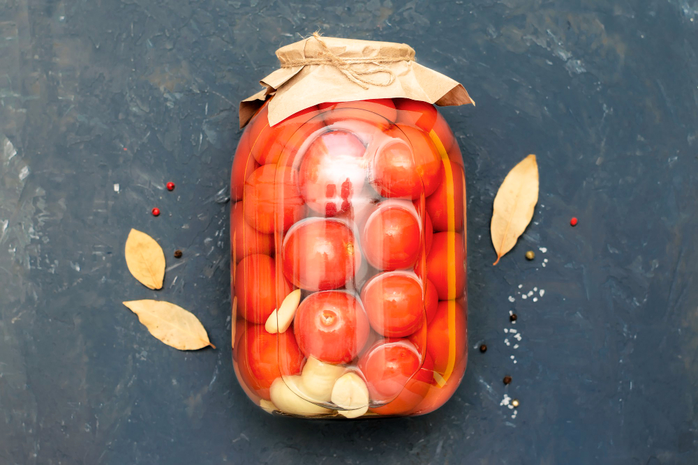 tomatoes-glass-jar-black-wall-top-view-homemade-blanks-canning