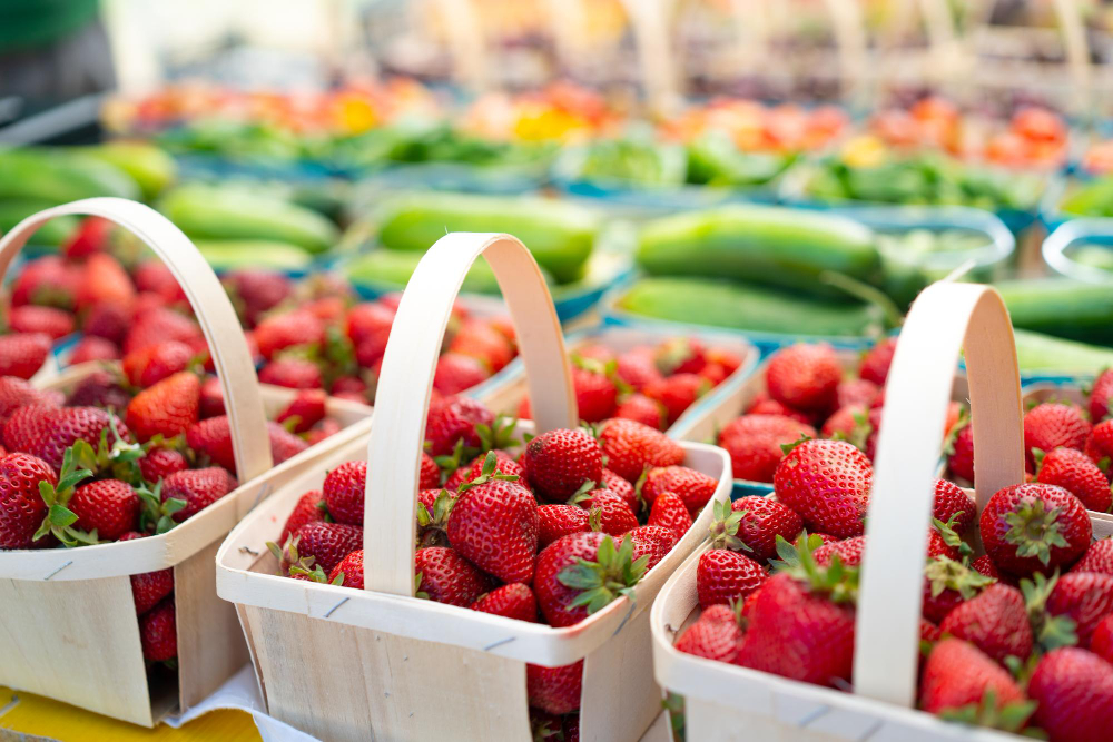 strawberries-sale-vegetables-market-raw-juicy-strawberry-wooden-basket-standing-market-display-with-other-fruit-berry-background