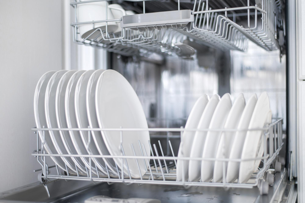 white-flat-plates-large-small-are-loaded-into-dishwasher