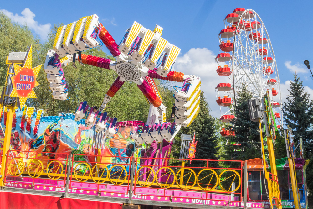Carousels Attractions Children S Park Cheboksary Russia 19 05 2018