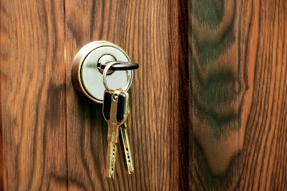 Key Lock Wooden Door