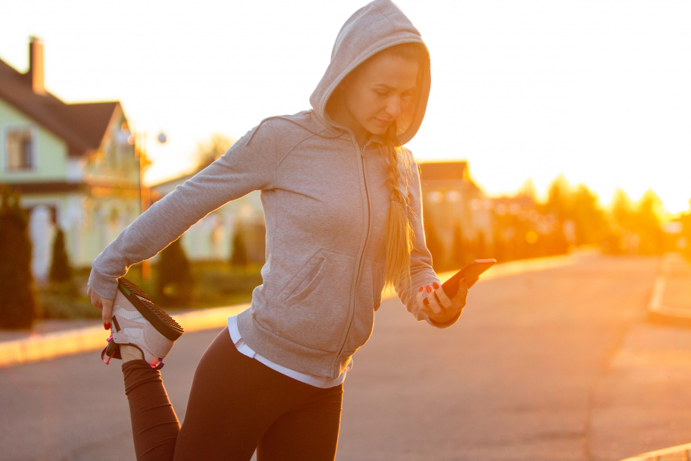 Runner Athlete Running Road Woman Fitness Jogging Workout Wellness Concept