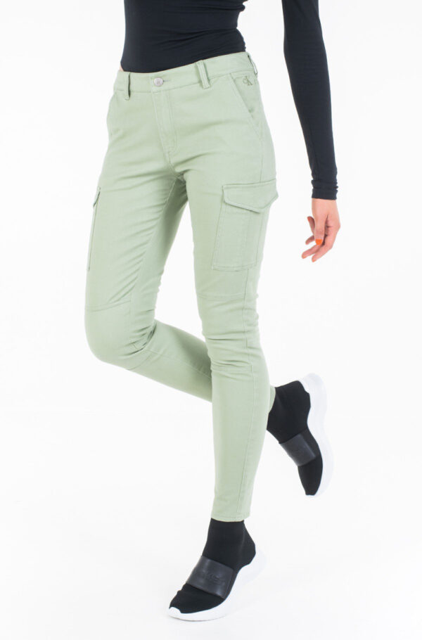 Calvin Klein Damske Khaki Zelene Kalhoty 3
