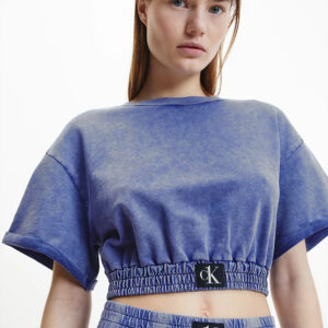 Calvin Klein Damsky Fialovy Cropped T Shirt 1