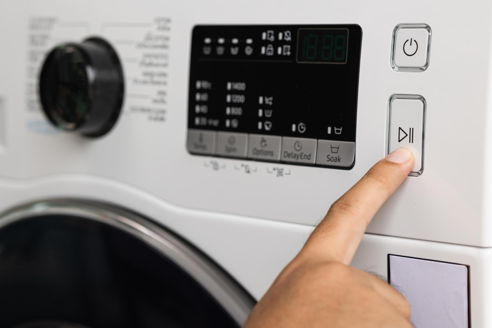 Finger Press Switch Make Washing Machine Work Home Appliances