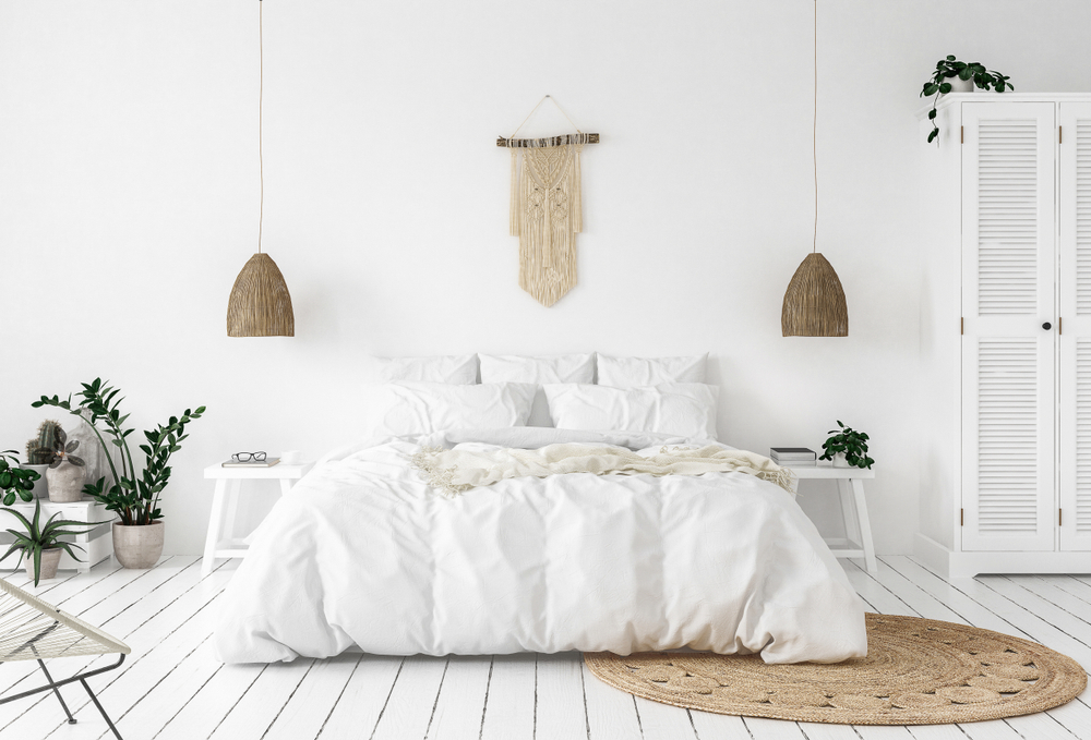 Scandi Boho,style,bedroom,,3d,render