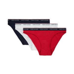 Accessori Tommy Hilfiger Underwear Wmns Essential Bikini 3 Pack White Tango Red Navy Blazer